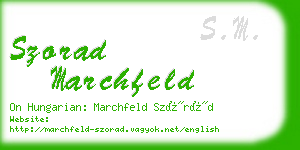 szorad marchfeld business card